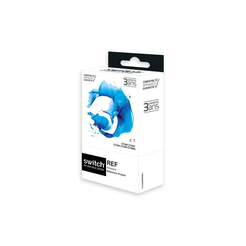 Brother 521 - SWITCH cartouche jet d'encre compatible avec LC521C - Cyan