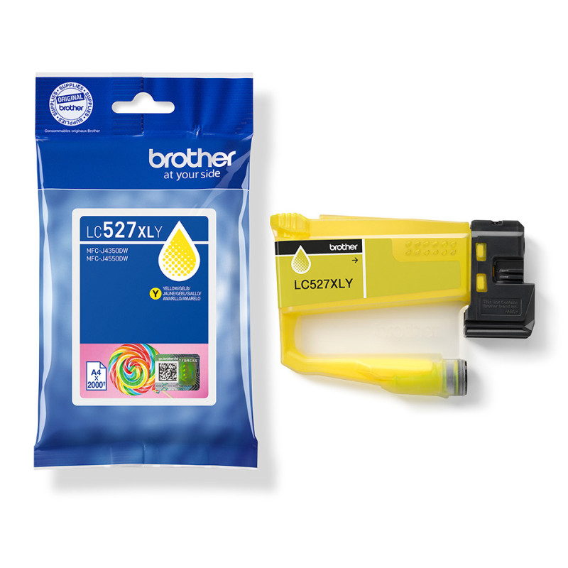 Brother 527XL - cartouche jet d'encre authentique LC527XLY - Yellow