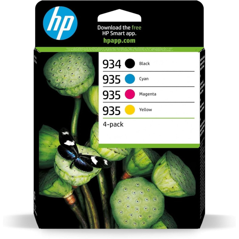 Hp 934XL/935XL - Pack x 4 jet d'encre authentique 6ZC72AE - Black Cyan Magenta Yellow