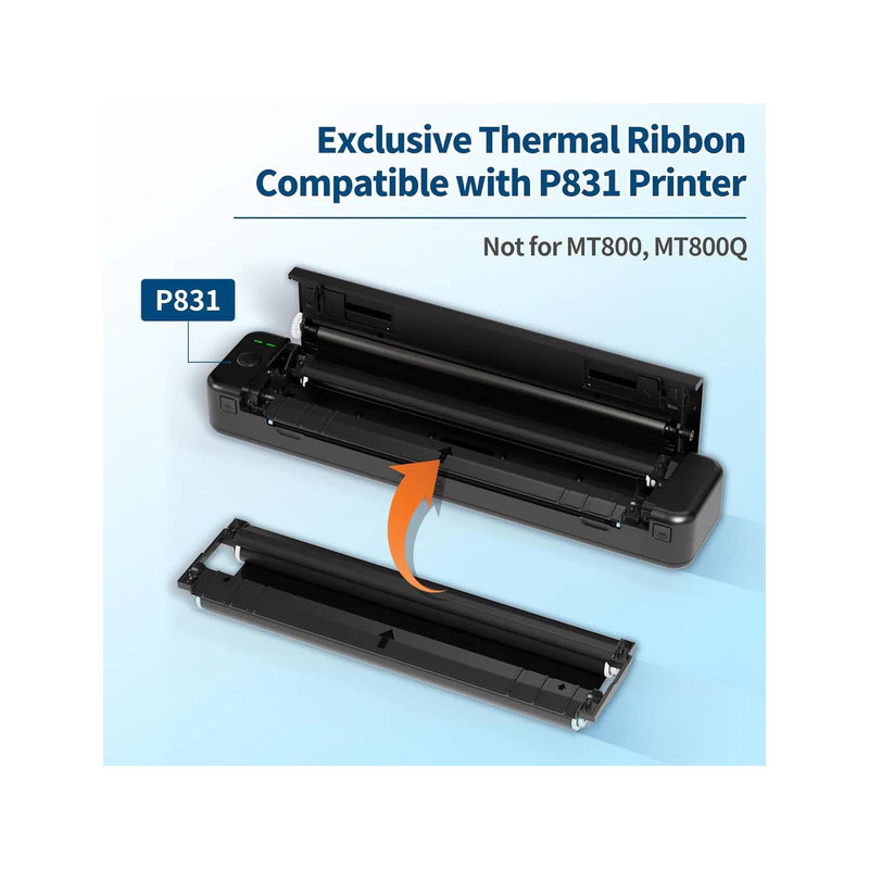 Pack x2 ruban Transfert Thermique pour imprimante portable Phomemo P831 - Black