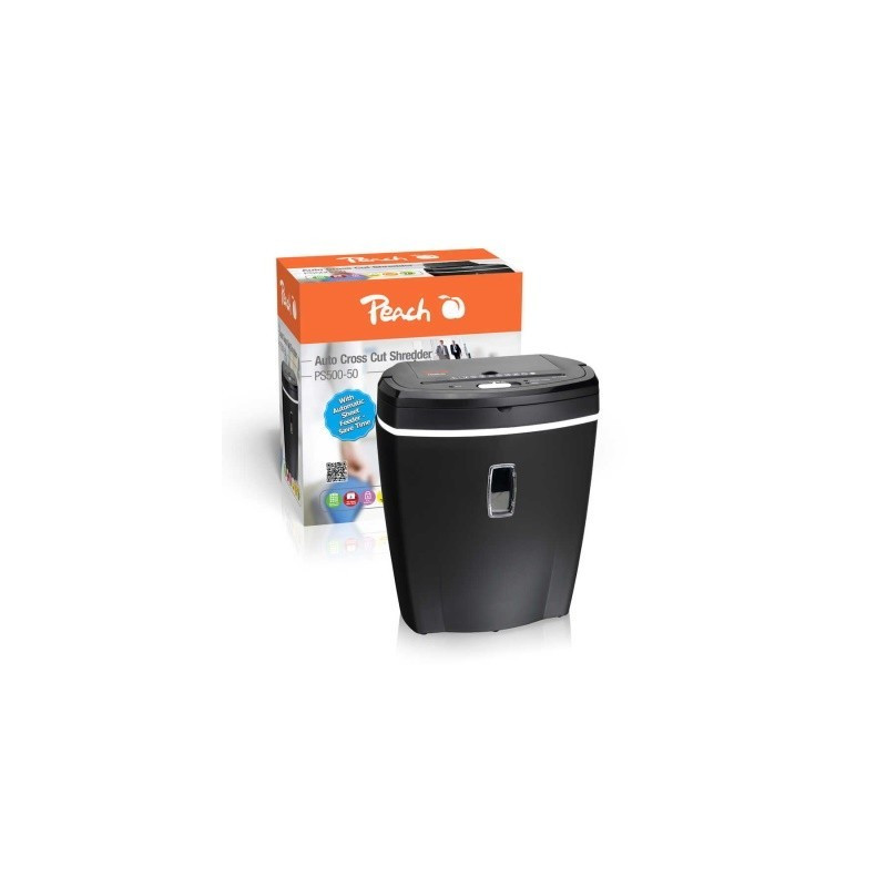 Peach PS500-50 - Destructeur coupe croiée avec chargeur automatique de documents
