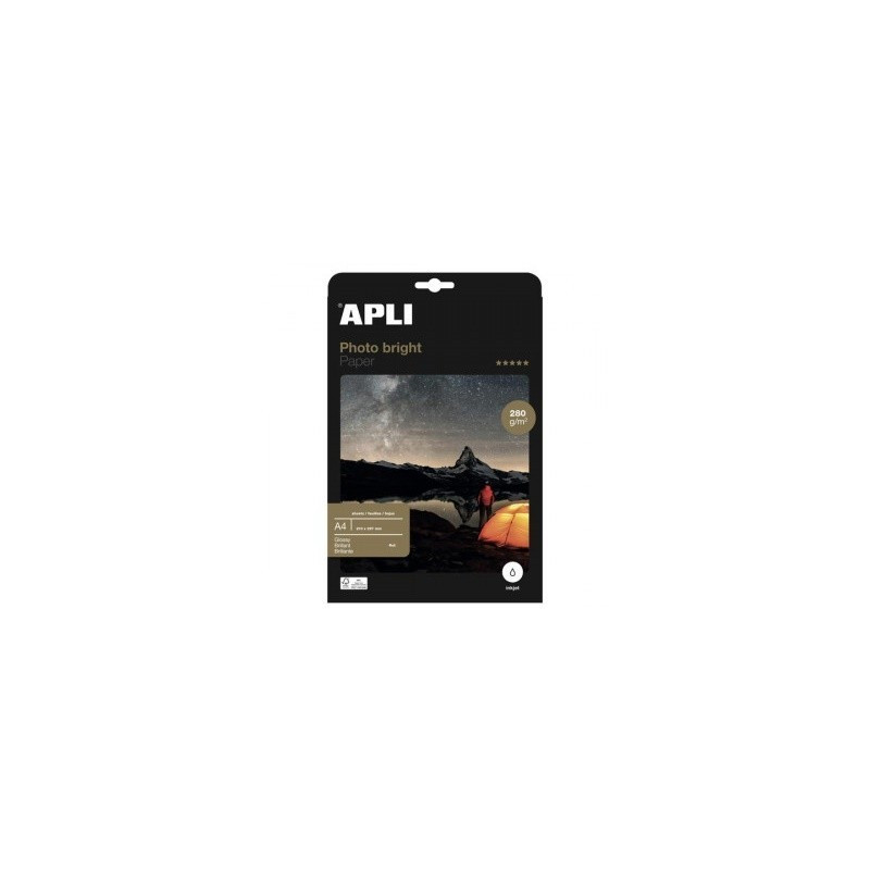 APLI Papier photo APLI brillant A4 280g/m², 60 feuilles