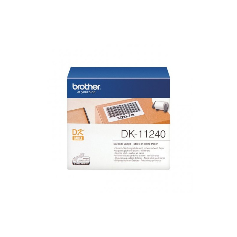 Brother DK11240 - Rouleau Etiquette Thermique 102x51mm authentique Brother DK-11240 - Noir sur Blanc