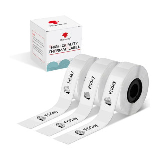 Phomemo - Pack x 3 Rouleaux étiquettes 14x30mm x210 - Noir sur Transparent