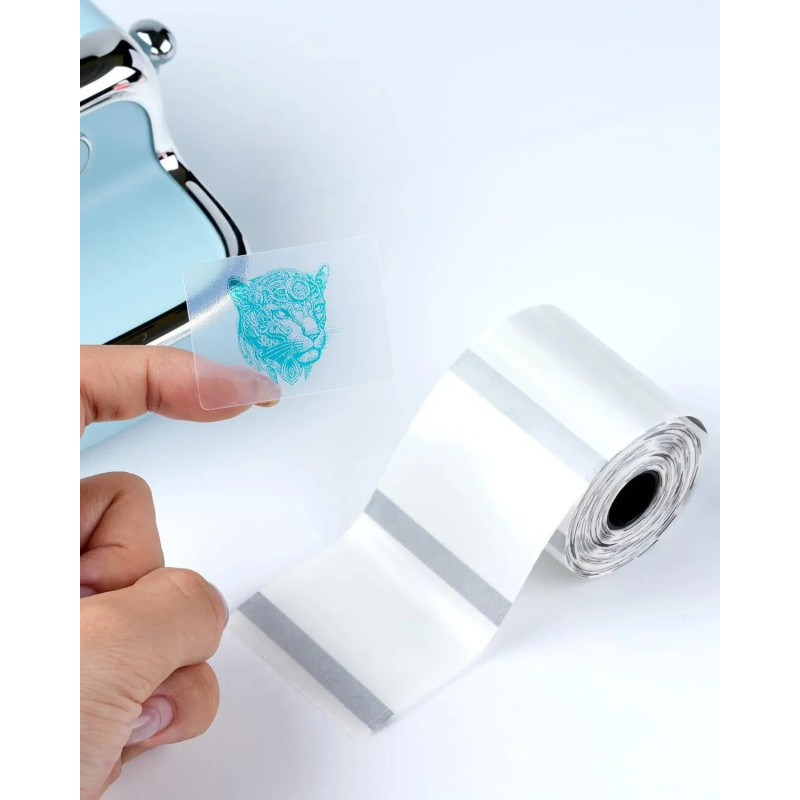 Phomemo - Rouleau étiquettes 40x30mm x 230 - Vert sur Transparent