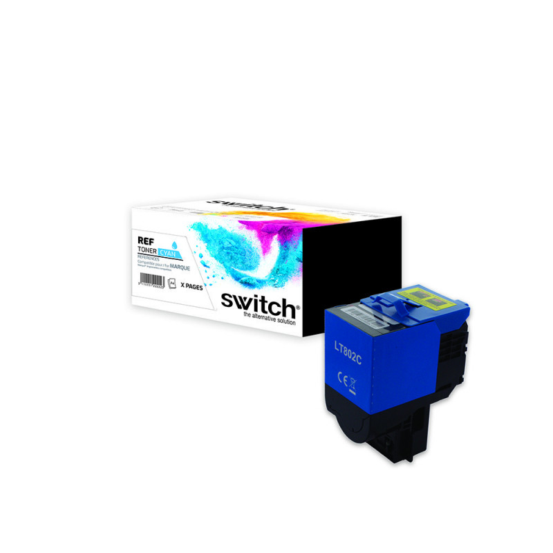 SWITCH Toner compatible avec 80C2SC0 - Cyan