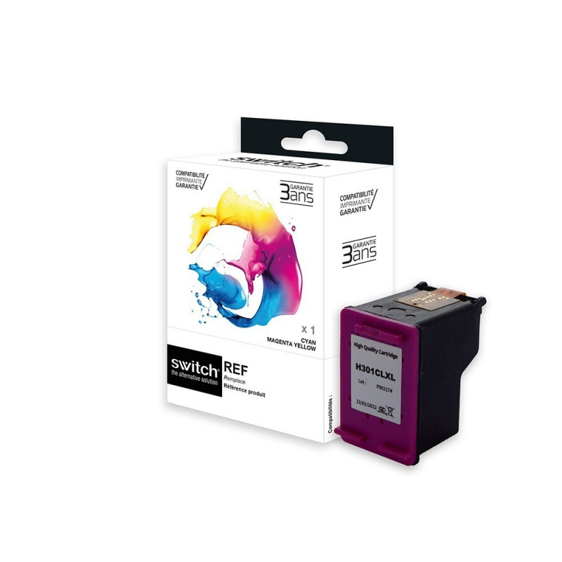 Cartouche Compatible HP 301 XL (CH564EE) couleur - cartouche d'encre  compatible HP