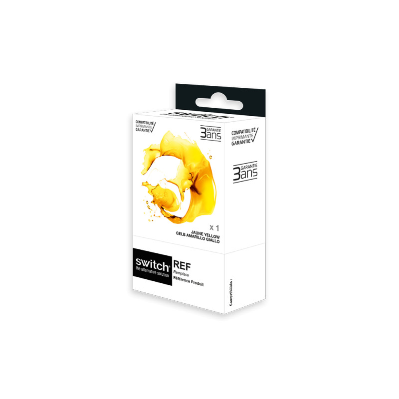 Brother 421 - SWITCH cartouche jet d'encre compatible avec LC421Y - Yellow