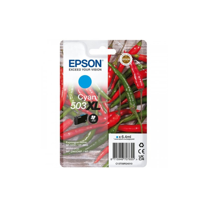 Epson 503XL - cartouche originale C13T09R24010 - Cyan