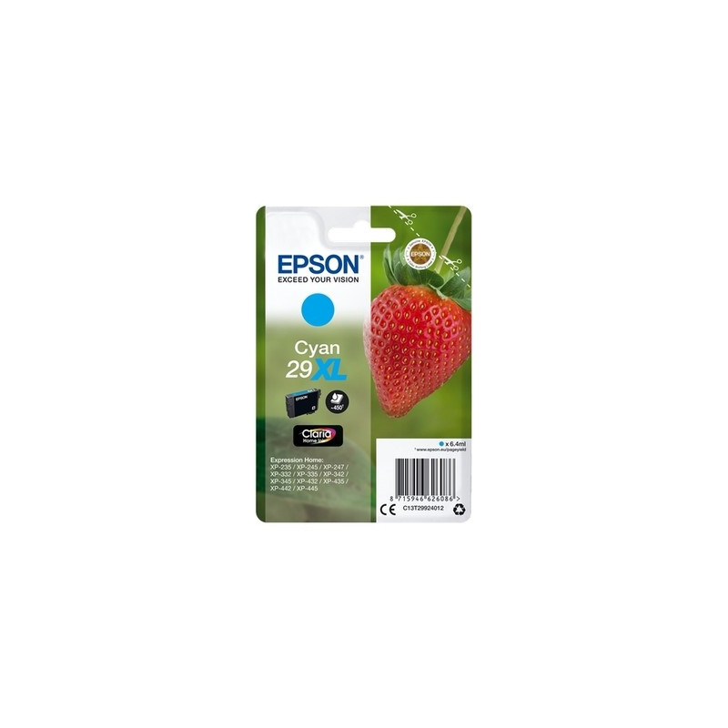 Epson E2992 Cartouche originale C13T29924012 - Cyan