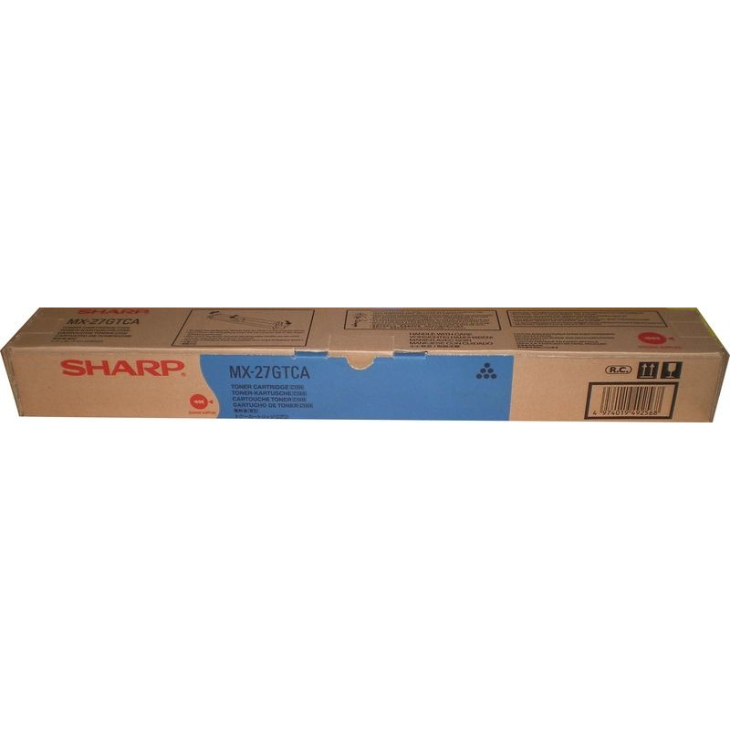 Sharp 27 - Toner authentique MX27GTCA - Cyan