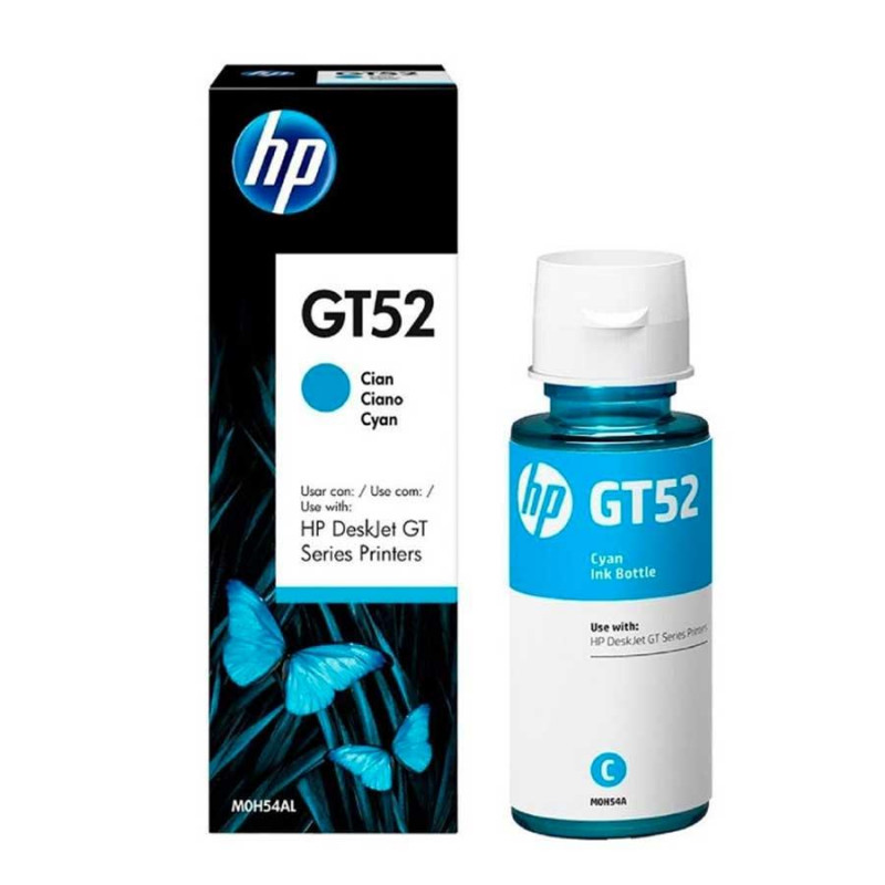 Hp GT52 - Flacon d'encre authentique M0H54AE - Cyan