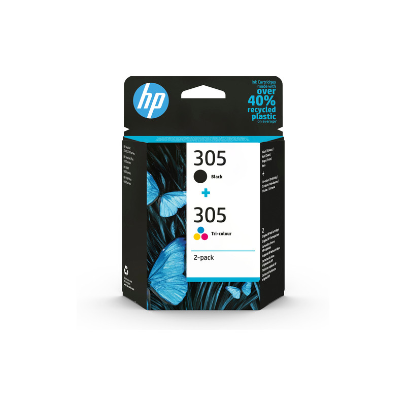 Hp 305 - Pack x2 jet d'encre authentique 6ZD17AE  - Black + Tricolor