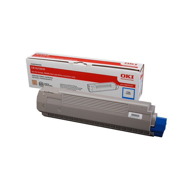 OKI C810 - Toner authentique 44059107 - Cyan