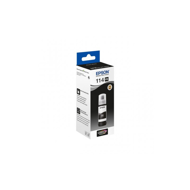 Epson 114 - Flacon d'encre authentique C13T07B140 - Photo Black