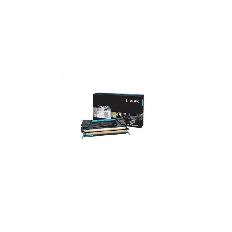 Lexmark 746 - Toner authentique C746A2CG - Cyan