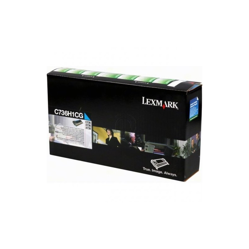 Lexmark 0C736H1CG - Toner authentique RETURN 0C736H1CG - Cyan