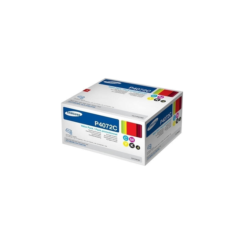 Pack x 4 Toner authentique Samsung CLTP4072CELS, SU382A - Noir Cyan Magenta Jaune