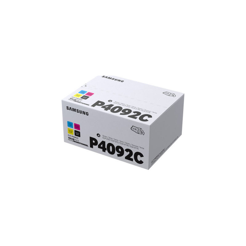 Pack x 4 Toner authentique Samsung CLTP4092CELS, SU392A - Noir Cyan Magenta Jaune