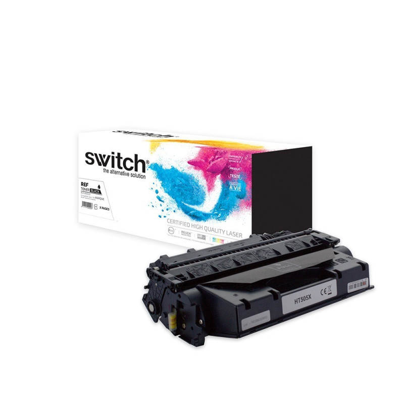 SWITCH Toner compatible avec CE505X, CF280X, CRG-719H - Noir