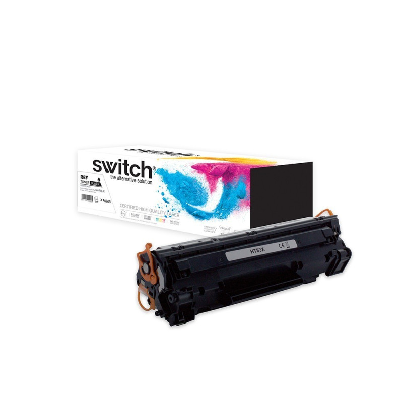 SWITCH Toner compatible avec CF283X, 83X, CRG737 - Noir