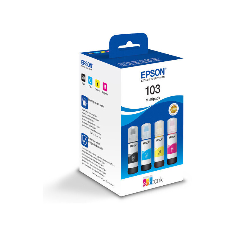 Epson 103 - Pack x 4 jet d'encre authentique C13T00S64A - Black Cyan Magenta Yellow