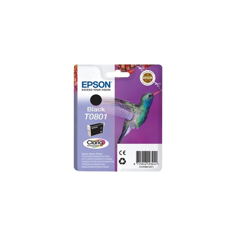 Epson E801 Cartouche authentique C13T08014011 - Noir