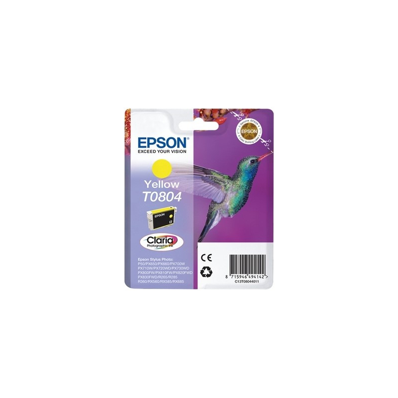 Epson E804 Cartouche authentique C13T08044011 - Jaune