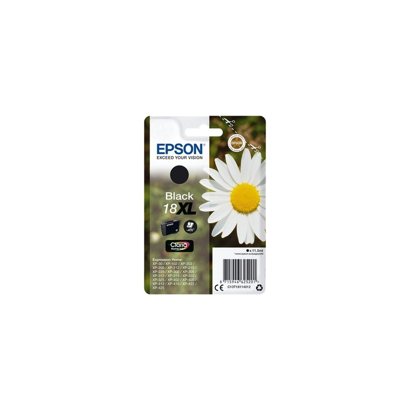 Epson E1811 Cartouche authentique C13T18114012 - Noir