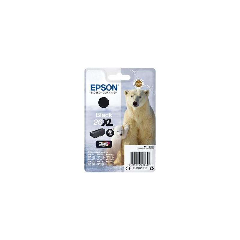 Epson E2621 Cartouche authentique C13T26214012 - Noir