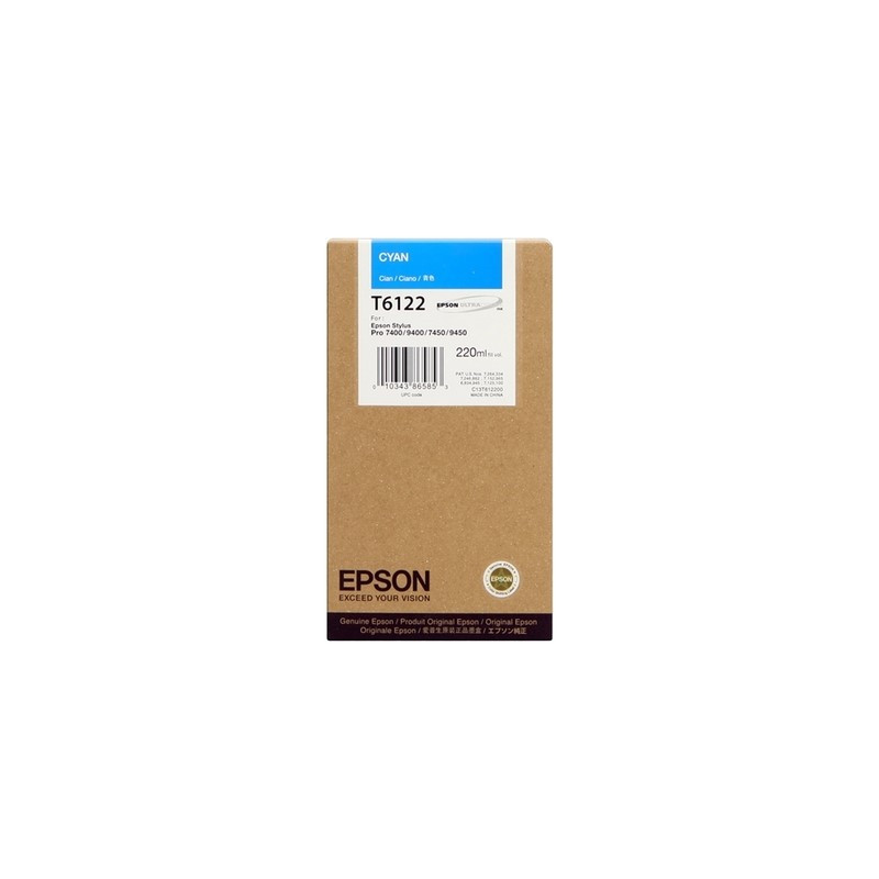 Epson E6122 Cartouche authentique C13T612200 - Cyan