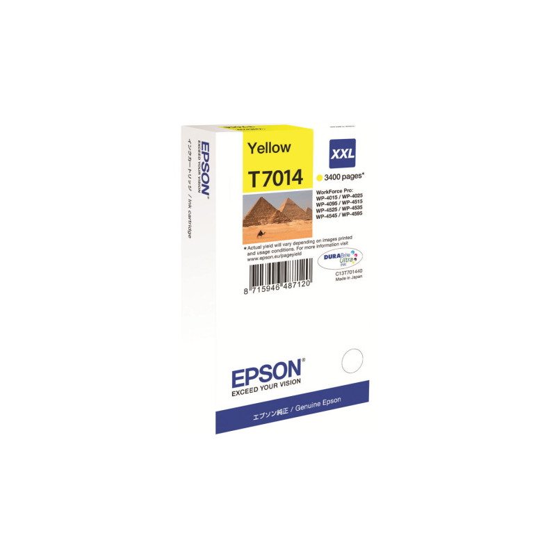 Cartouche authentique Epson C13T70144010 - Jaune