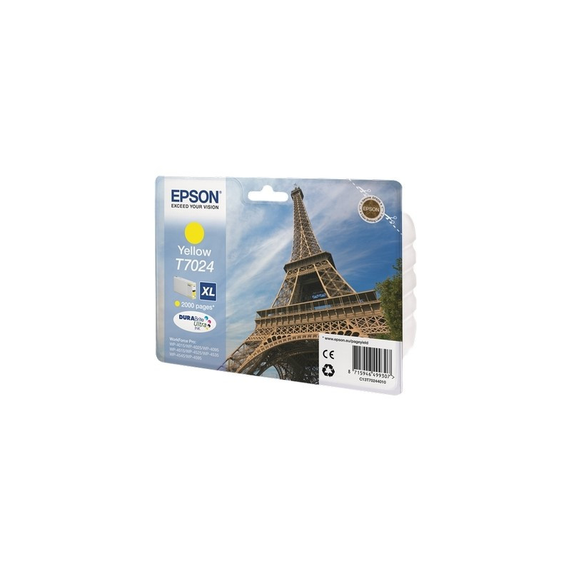 Cartouche authentique Epson T702440 - Jaune