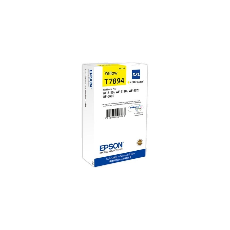 Cartouche authentique Epson T789440 - Jaune