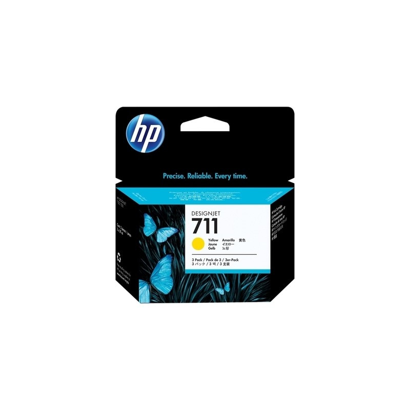 hp U711Y Pack x 3 authentique CZ136A - Jaune