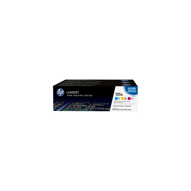 Hp 125A - Pack x 3 Toner authentique CF373AM, 125A - Cyan Magenta Yellow