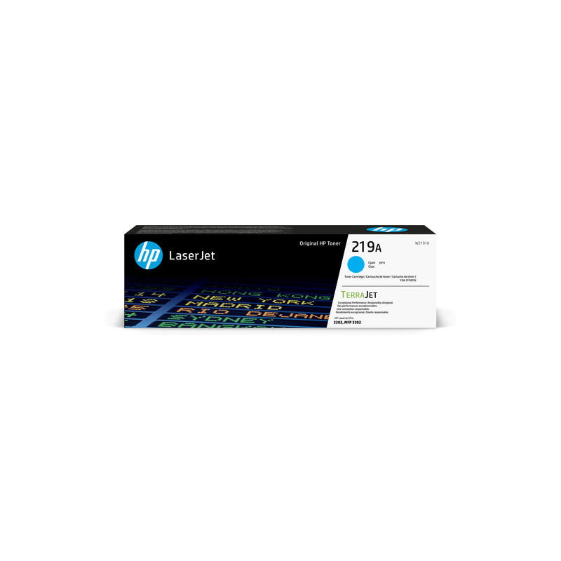 Hp 219A - Toner authentique W2191A, 219A - Cyan