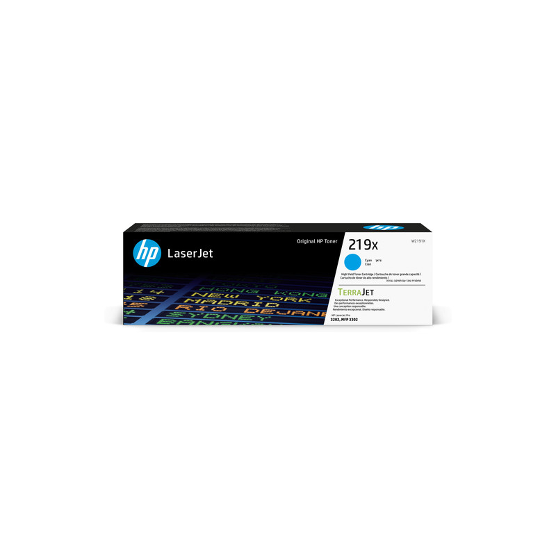 Hp 219X - Toner authentique W2191X, 219X - Cyan