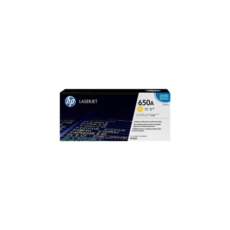 Toner authentique Hp CE272A, 650A - Jaune