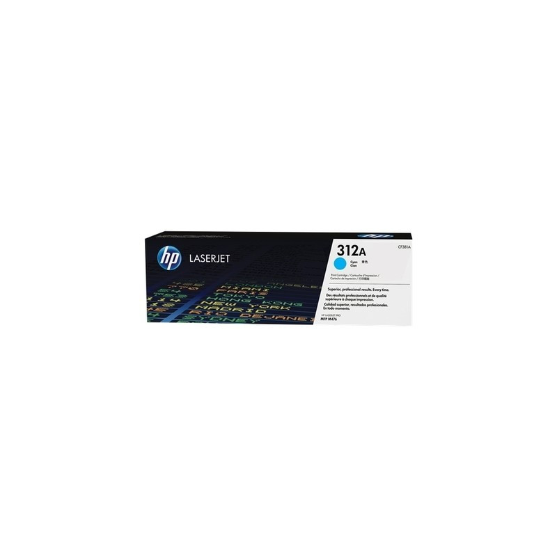 Toner authentique Hp CF381A, 312A - Cyan