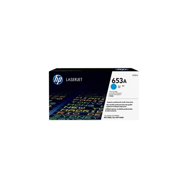 Hp 653A - Toner authentique CF321A, 653A - Cyan