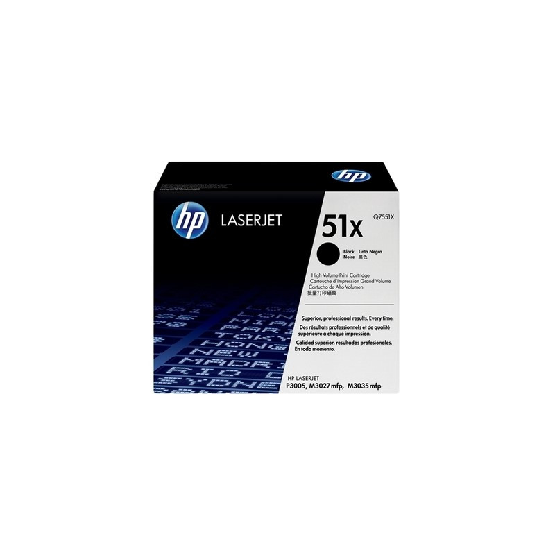 Toner authentique Hp Q7551X - Noir