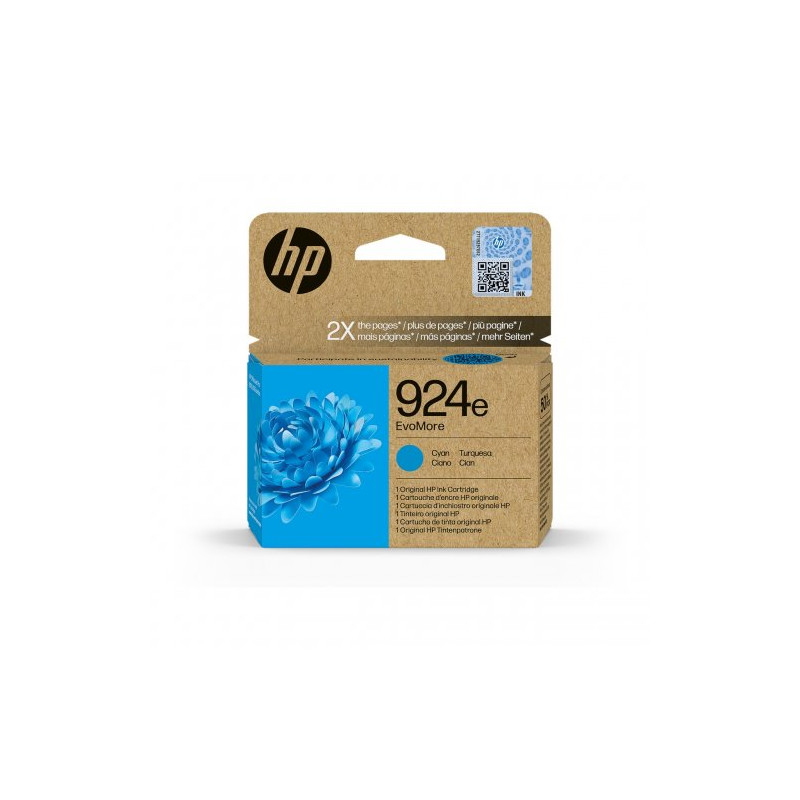 hp H924E - cartouche jet d'encre authentique 4K0U7NE - Cyan