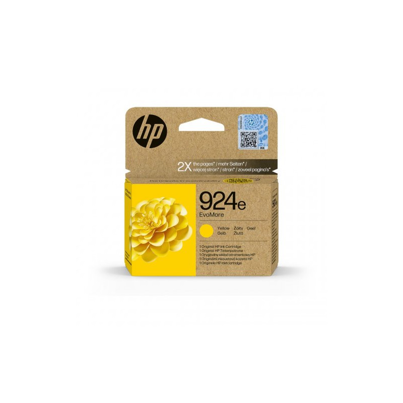 hp H924E - cartouche jet d'encre authentique 4K0U9NE - Yellow