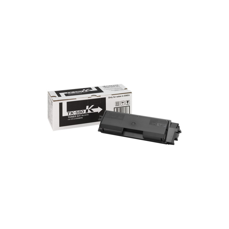 Kyocera Mita TK-580 - Toner authentique 1T02KT0NL0, TK580K - Black