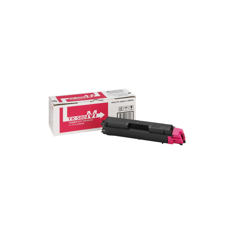 Kyocera Mita TK-580 - Toner authentique 1T02KTBNL0, TK580M - Magenta