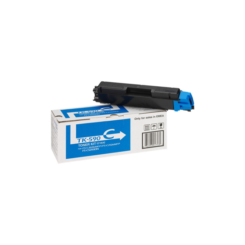 Kyocera Mita TK-590 - Toner authentique 1T02KVCNL0, TK590C - Cyan