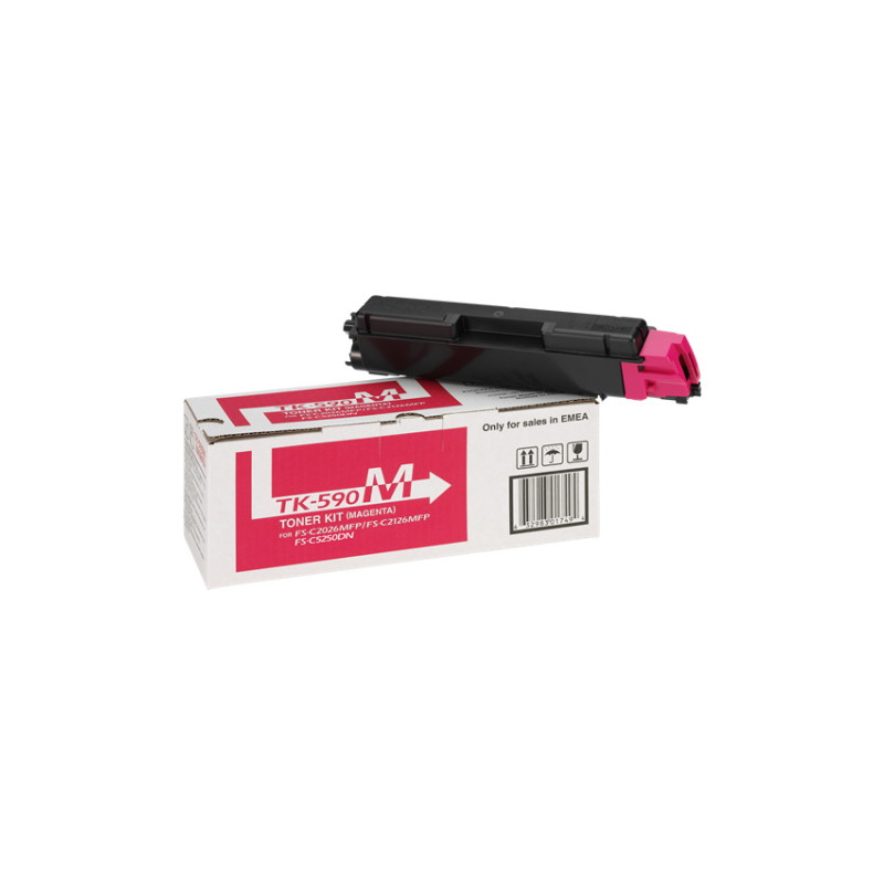 Kyocera Mita TK-590 - Toner authentique 1T02KVBNL0, TK590M - Magenta