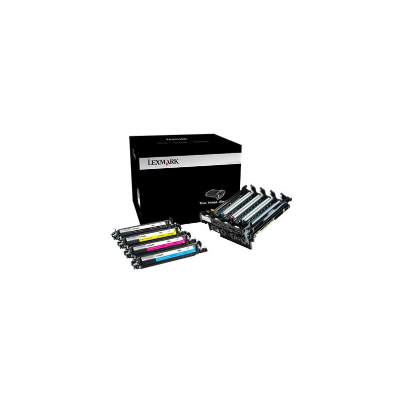 Pack x 4 Tambour authentique Lexmark 70C0Z50 - Noir Cyan Magenta Jaune