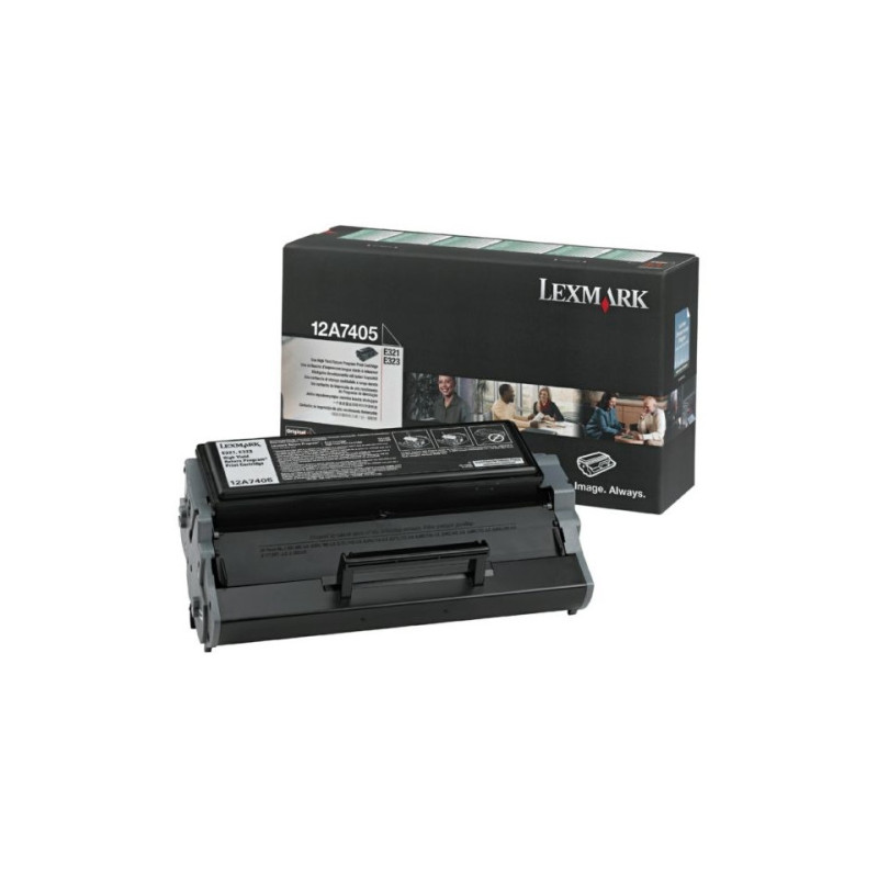 Toner authentique Lexmark 12A7405 ,E321 - noir